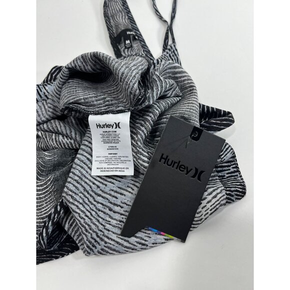 Hurley Tank Top Geo Print Racerback Slouchy Slider Strap Tank Top Womens M - Picture 7 of 7
